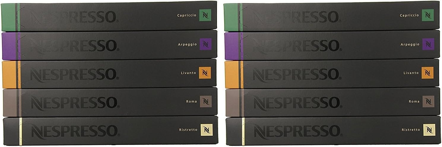 Nespresso Variety Pack for OriginalLine, 1.76 oz - 100 Variety Capsules - "NOT Compatible with Vertuoline machines"