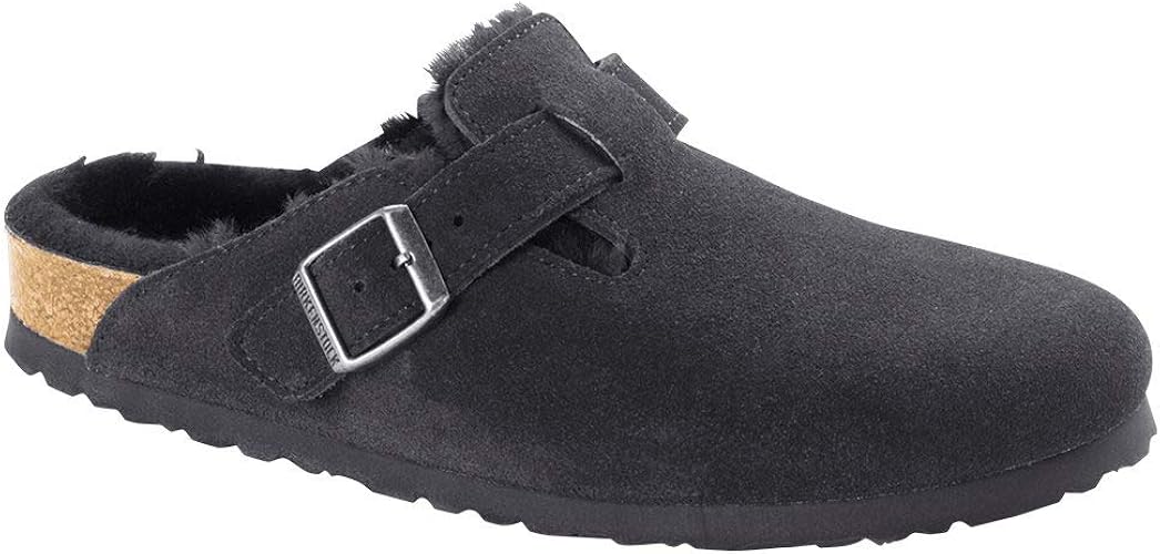 birkenstock boston suede black