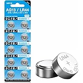 jixik 10pcs LR44 Batteries AG13 Button Cell Battery 1.5V 357 303 SR44 LR1154 Button Coin Batteries G13 L1154 Battery for Watc
