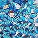 300Pcs 0.31x0.51″ Drop Shape Crystal Clear Acrylic Sew On Rhinestones Flatback Sewing Stones For Clothes Wedding Dress Crafts Garments Accessories (Blue)