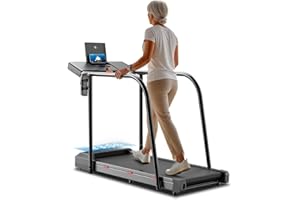 Yesoul Walking Treadmill for Seniors with Long Handrails – 4 Major Safety Protections, Emergency Stop Button, Treadmill for Home 300 lbs Capacity, Recovery Walking Machine with LED Display