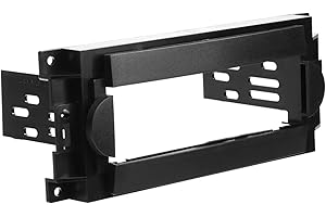 Scosche CR1286B Single DIN Radio Dash Kit Compatible with Select 2004-10 Chrysler, Dodge, Jeep and Mitsubishi - Aftermarket Car Stereo Installation - Does Not Fit Double DIN - See Fit in Guide Images