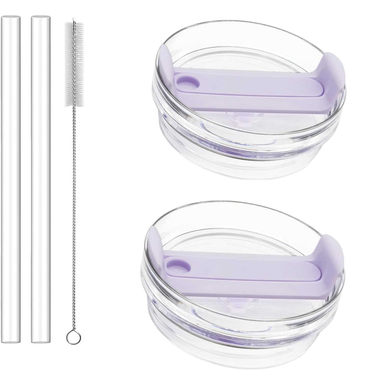 Photo 1 of 2 Pack 30 oz Tumbler Lid Replacement Fit for Stanley Cup, Replacement Lids Fit for Stanley Travel Tumbler, Spill Proof Tumbler Covers for Stanley Cup Accessories (Purple)