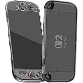 KimmiDirect Protective Case for Nintendo Switch 2 2025, Switch 2 Case Clear Soft TPU Joy Con Cover & Hard Back Cover for Nintendo Switch 2 Cases Slim Shell Travel Cases Protector, Transparent