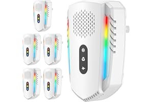 WHIHICO Ultrasonic Pest Control Repeller, 2024 Upgraded Indoor Ultrasonic Repellent for Roach, Rodent, Mouse, Bugs, Mosquito, Mice, Spider, Ant,Electronic Plug in Pest Control,3 Mode Switching,6 Packs