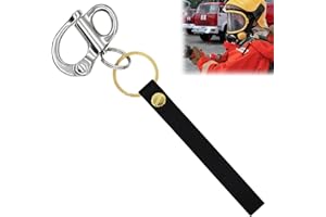 LHYBTM Firefighter Quick Release Shackle Stainless Steel Fixed Snap Shackle Lanyard for SCBA Marine Grade Stainless Steel Fixed Snap Shackle Lanyard