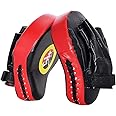 TLBTEK 2PCS Curved Punching Mitts Boxing Pads Hand Target Gloves Training Focus Pads for Kickboxing Muay Thai MMA Martial Art UFC for Kids, Men & Women