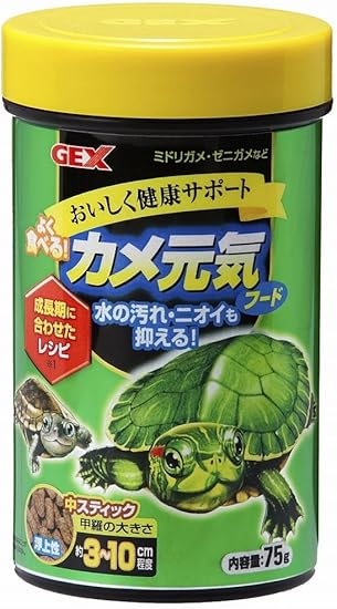 Amazon Gex カメ元気フード成長期用75ｇ ジェックス フード 通販