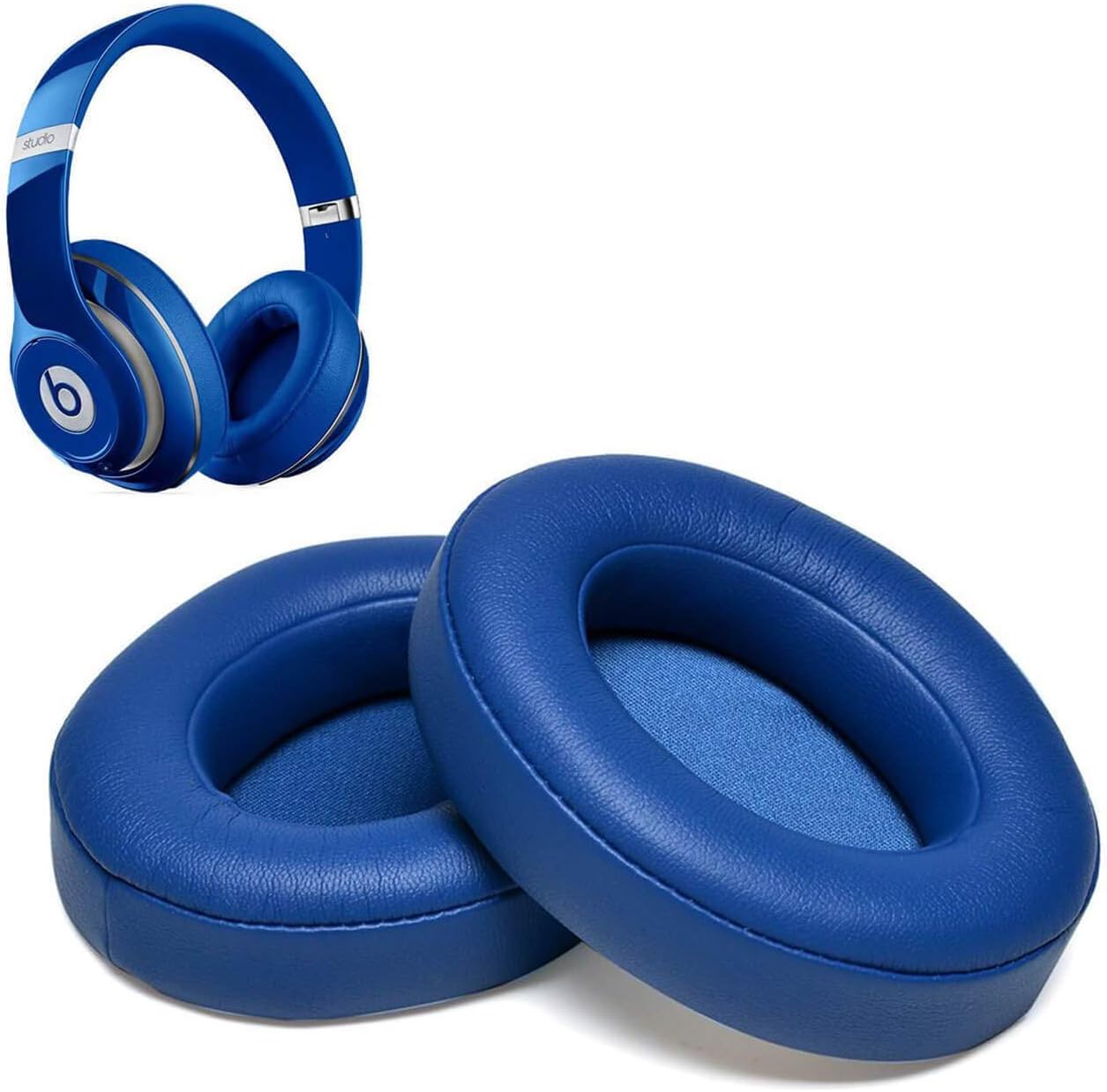 Parzo Ear Cushions for Beats - Upgraded Earpads Compatible with Beats Studio Wired B0500 / Wireless B0501 / Studio 2.0 and Studio 3.0 Over Ear Headphones ONLY (Studio Blue)
