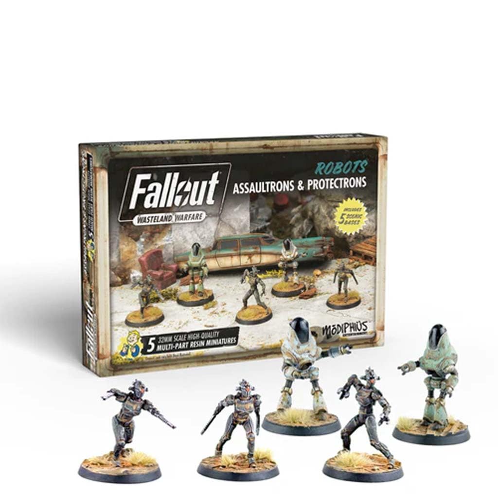 Modiphius Entertainment Fallout Wasteland Warfare Robots: Assaultrons & Protectrons Miniatures Set