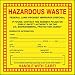 Accuform MHZW20PSP Adhesive Coated Paper Hazardous Waste Label, Legend "HAZARDOUS WASTE - FEDERAL LAWS PROHIBIT IMPROPER DISPOSAL...HANDLE WITH CARE!", 6" Length x 6" Width, Red/Black/Yellow (Pack of 25)