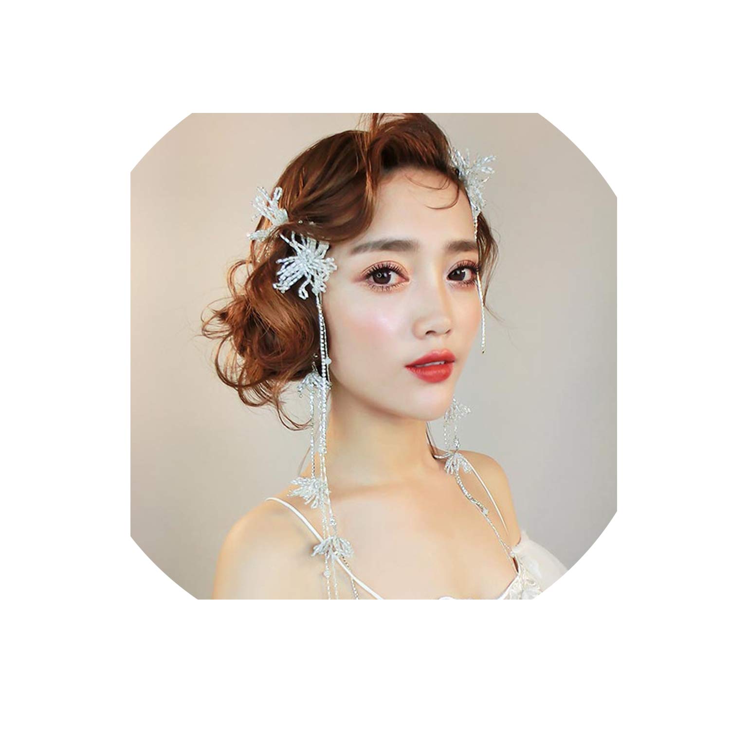 Amazon Com Bridal Jewelry Korean Princess Lovely Headdress