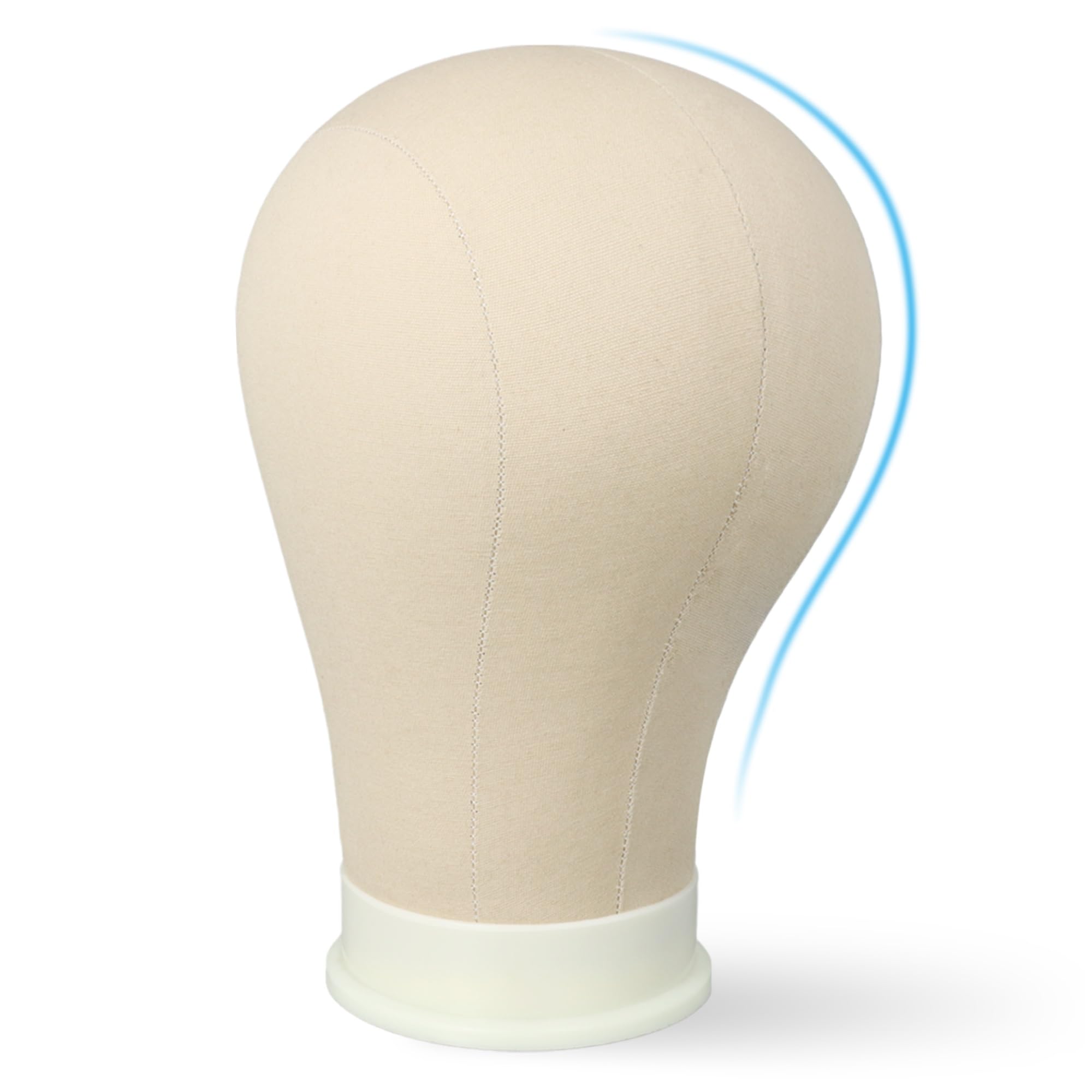 Photo 1 of ZQIAN BEAUTY 22 Inch Wig Head for Wig, Canvas Mannequin Head with Mount Hole, Manikin Head for Wig Making, Styling and Display, Head Contour More Realistic