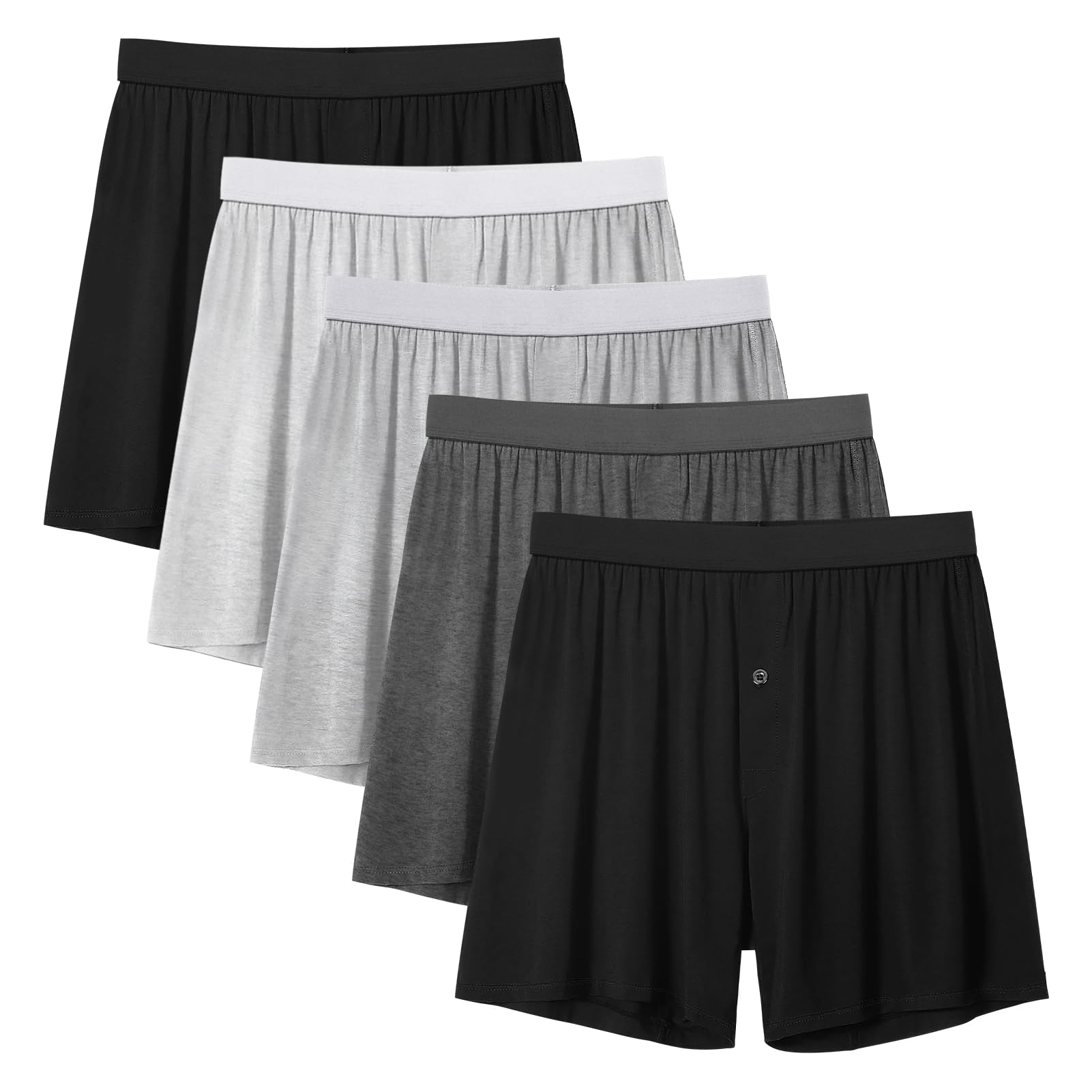 Photo 1 of Natural Feelings Bamboo Viscose Men's Boxer Short Soft Boxers for Men Loose Fit Mens Underwear Breathable Boxers for Men Pack S