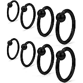 SCERRING 4 Pairs 20G 16G 14G 12G Stainless Steel Captive Bead Ring Nose Hoop Rings Eyebrow Lip Ear Tragus Cartilage Daith Septum Nipple Belly PA Retainer Piercing Jewelry 10-16mm