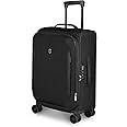 Victorinox Crosslight Frequent Flyer Plus Softside Carry-On - Lightweight Rolling Suitcase for Travel Essentials - Expandable Luggage with Foldable Organizer - 46 Liter, Black
