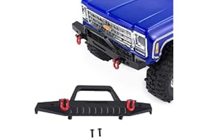 MOHERO Aluminum Front and Rear Bumper Set with Tow Hook for 1/18 TRX4M High Trail K10 RC Crawler Car Upgrade Part,(Front)