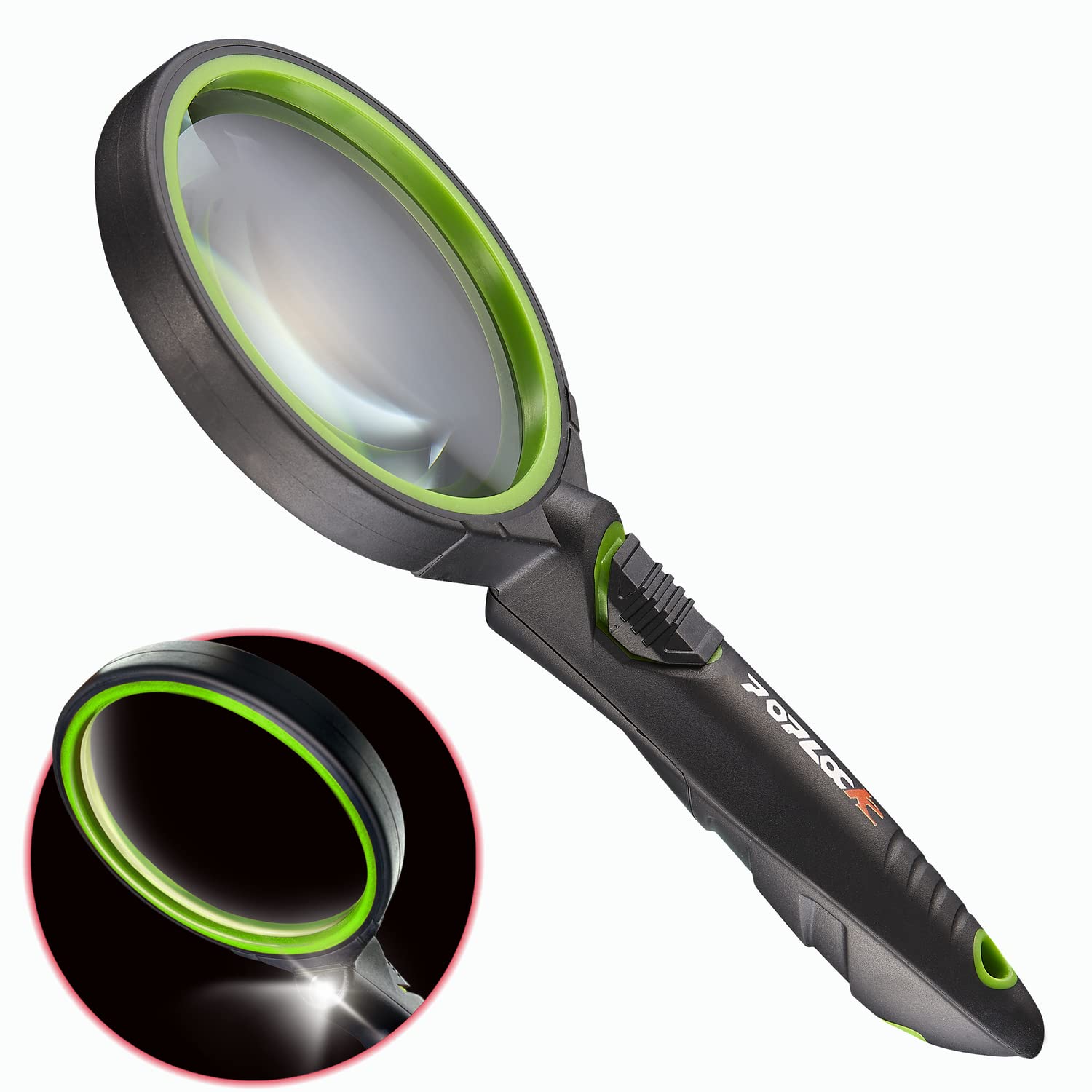 POPLOCK Magnifying Glass with LED (Neon Green)