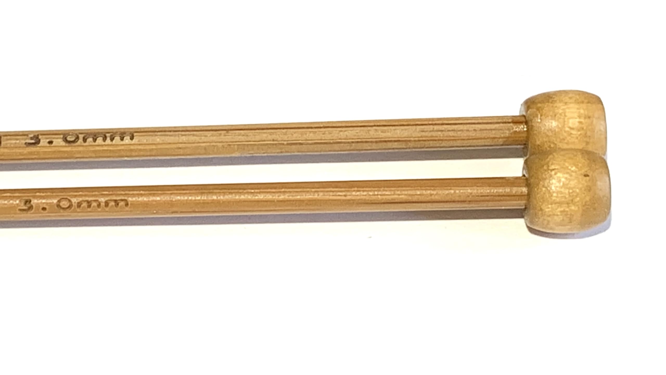 AARNAV 2x35cm 3mm Bamboo Knitting Needles - Single Pointed Long Wooden for Beginners and Professional, Warm for Arthritic Hands (2 x 3mm)