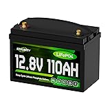 SDULIBITIY 12V 110Ah LiFePO4 Battery, 1280Wh Deep