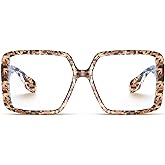 VISOONE Oversized TR90 Blue Light Blocking Glasses Fashion Accessories Non Prescription for Women Harvard