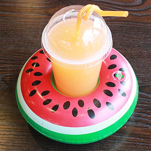 image for Feidiao Inflatable Drink Holders,9 Pack Unicorn Flamingo Plam Donut Fr