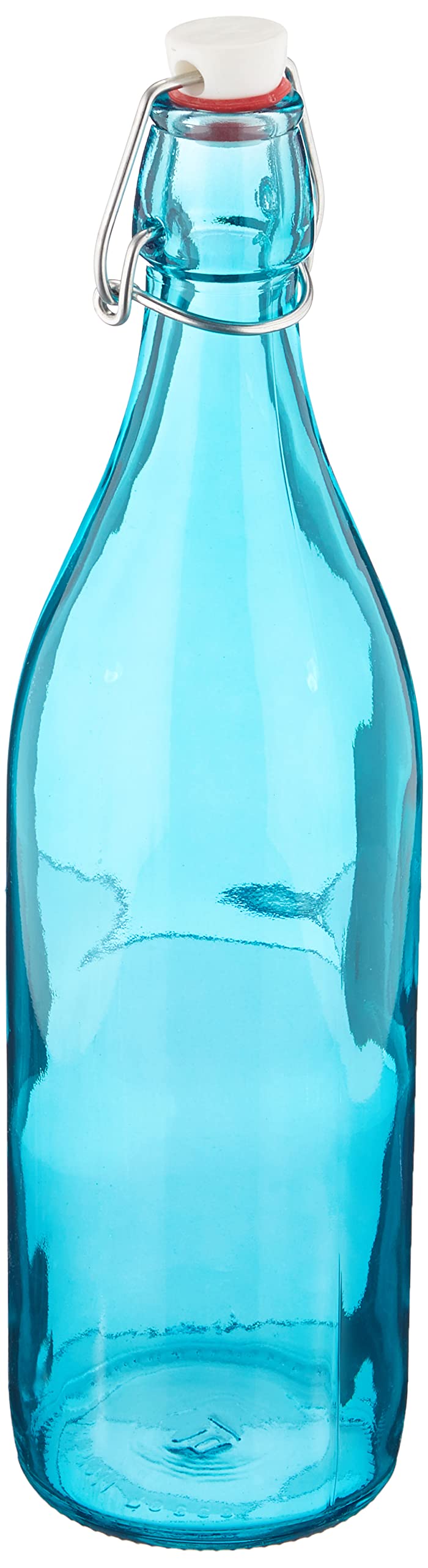 Giara Swing Top Bottle Blue 1 Litre - Eco-Friendly Blue Glass Bottle for Cordials and Preserves