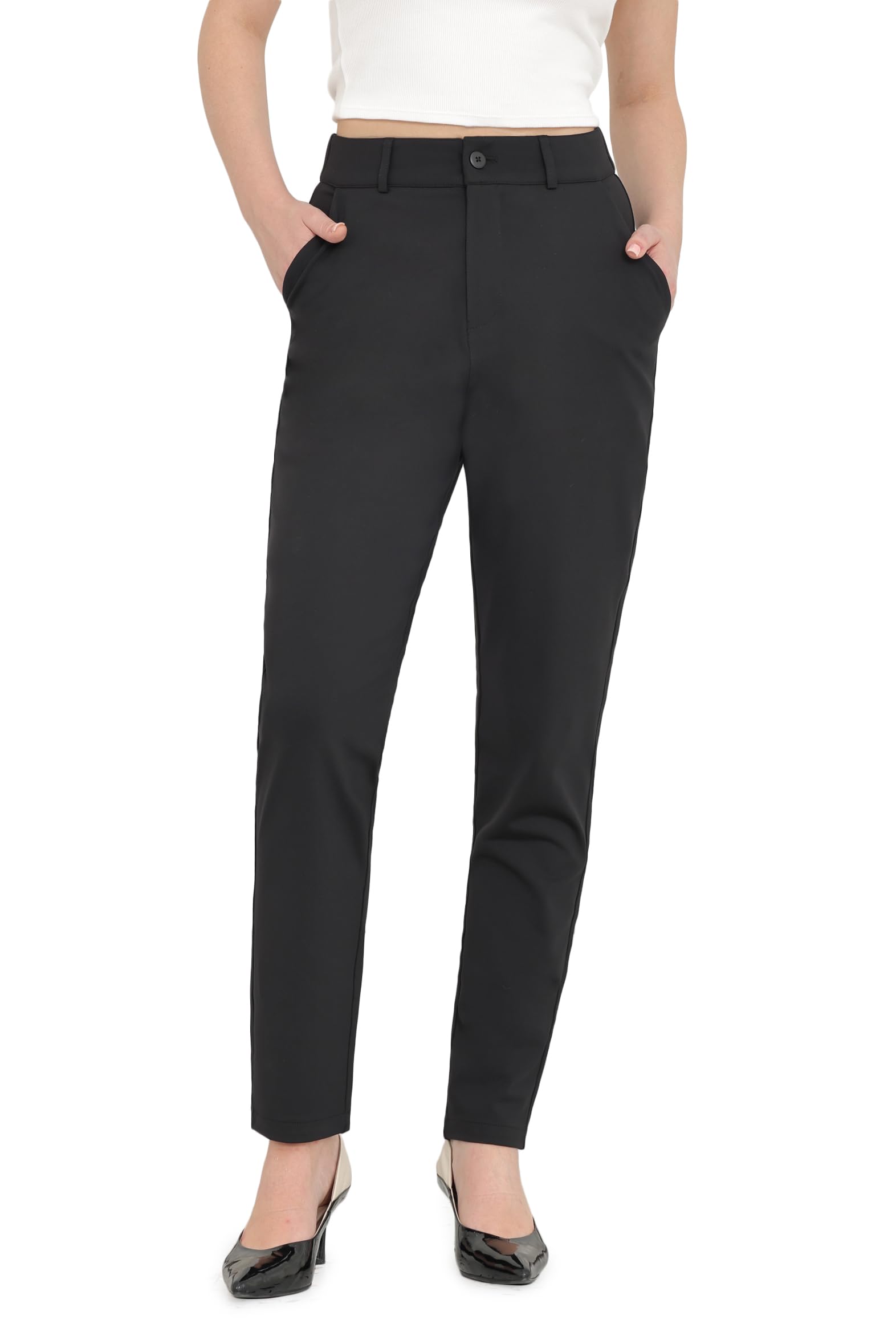 Black Dress Pants for Women Work Business High Waisted Trousers Skinny — free download