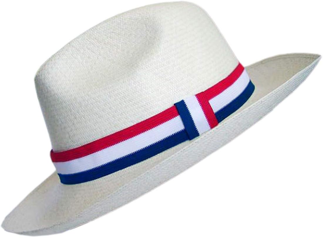 Gamboa Genuina Panama Hat USA Band White Panama Hat USA Fedora Straw