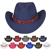 Custom Toddler Boys Cowboy Hat, 2-8t Western Hat for Kids, Leather Hatband Baby Cowgirl Hat for Girls