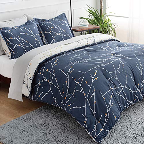 Bedsure Comforter Sets Queen Size Duvet Sets Down Alternative 3 Pieces