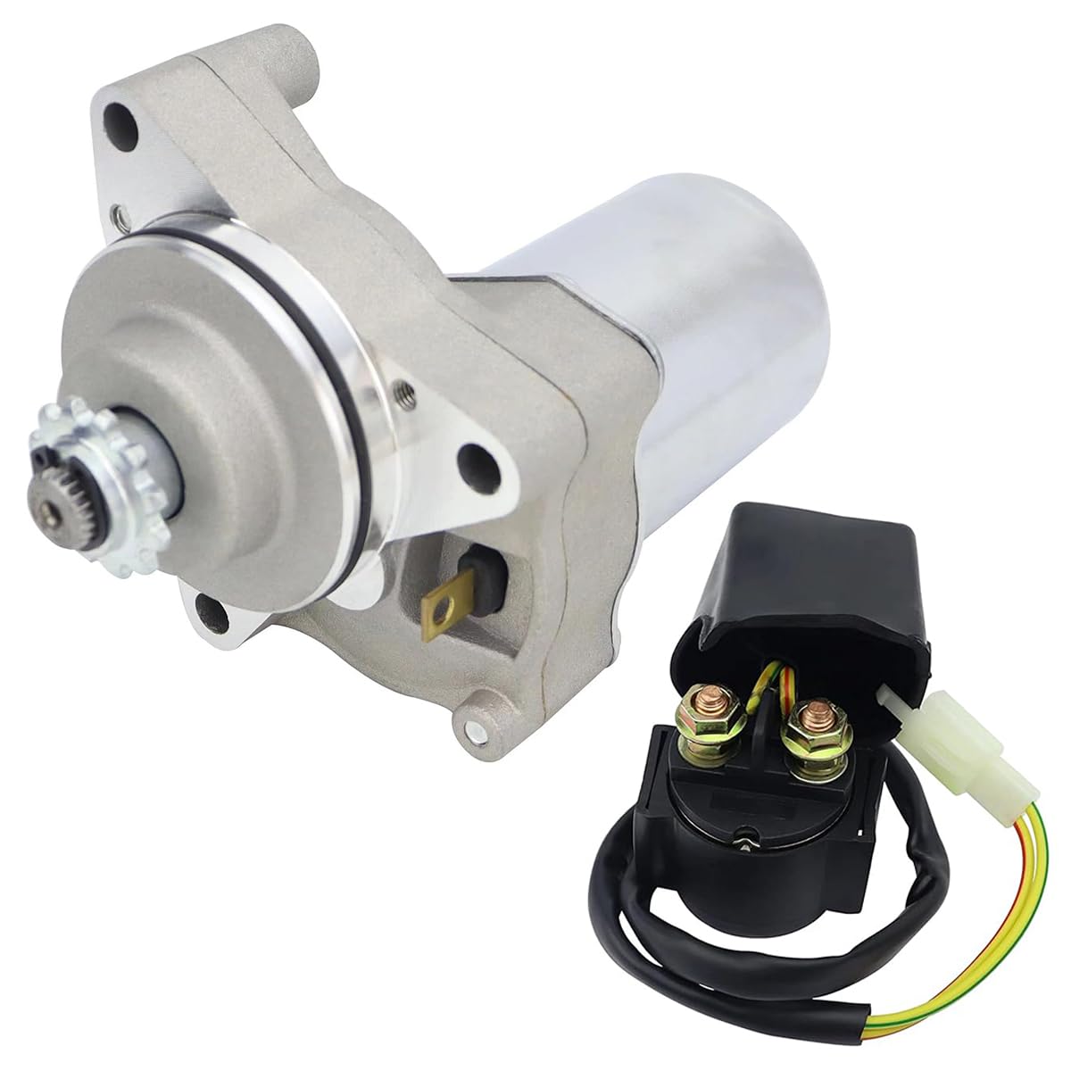 Photo 1 of Shamofeng 3 Bolt Starter Motor & Solenoid Relay for Taotao 125cc 110cc 100cc 90cc 70cc 50cc ATVs Dirt Bikes Go Karts Pit Bike Dune Buggy Sandrail Quad 4 Wheelers SSR Roketa Coolster Jonway SunL