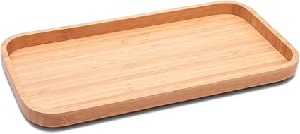 Amazon.com: Bandeja de tocador de bambú marrón Satu, bandeja de baño