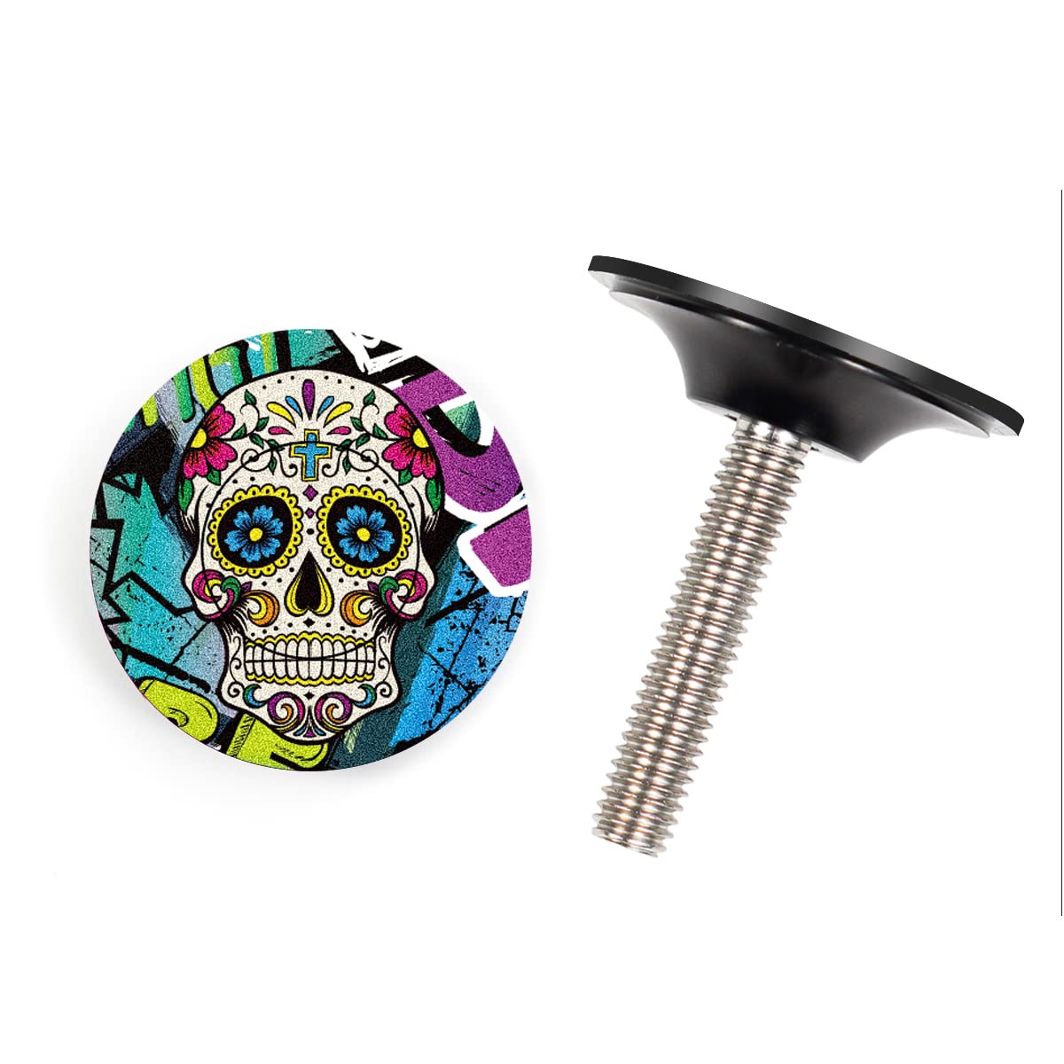 CNCLOL Bike Headset Top Cap With Bolts，MTB Headset Cap for Bicycle Road Bike 1 1/8 Stems. (CKL)