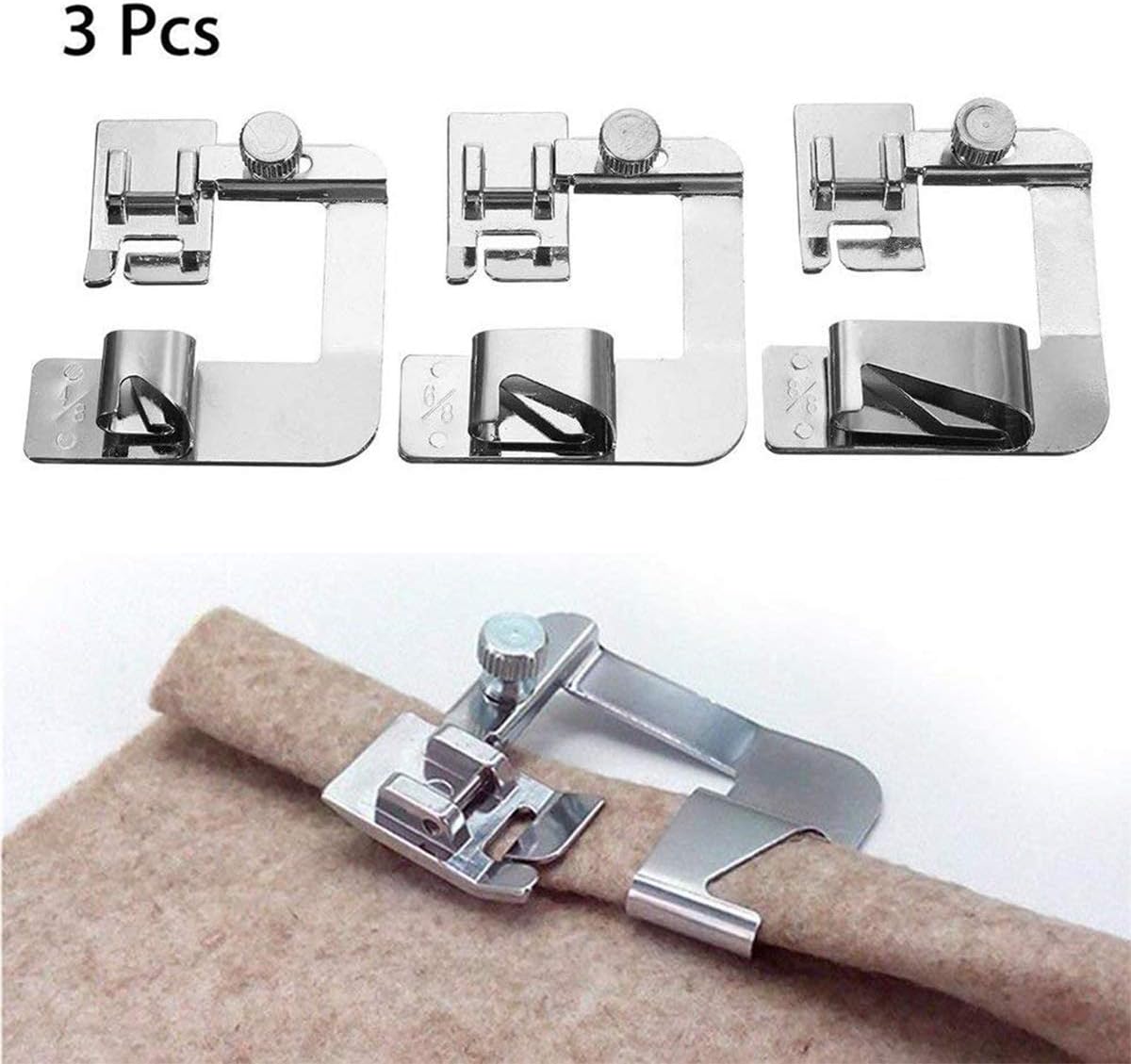 Crafts Rolled Hemmer Presser Foot For Brother Singer Janome Sewing