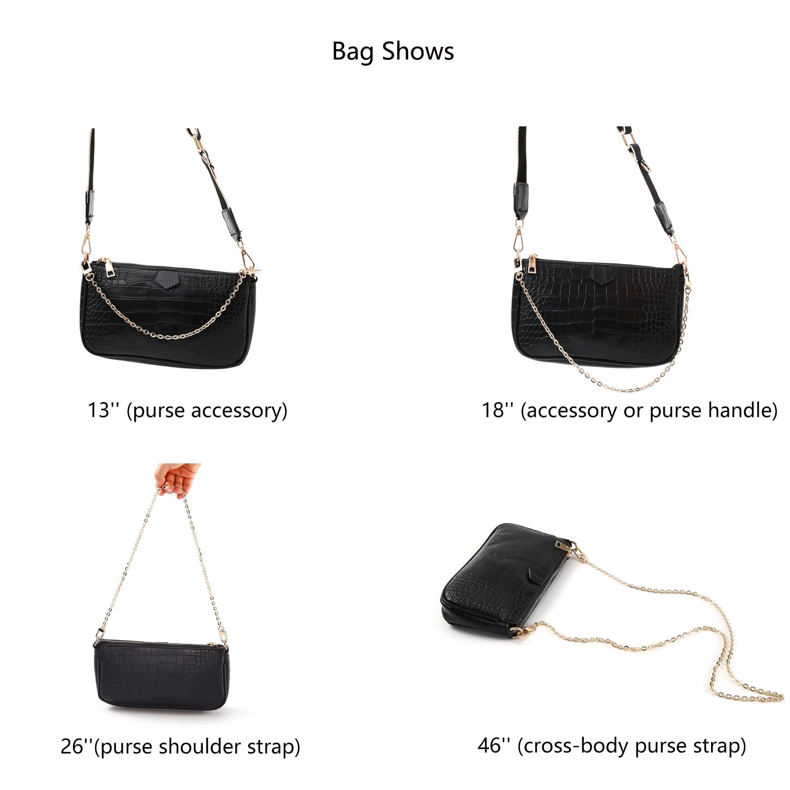 Mini Copper Purse Chain Shoulder Crossbody Strap Bag Accessories Charm Decoration