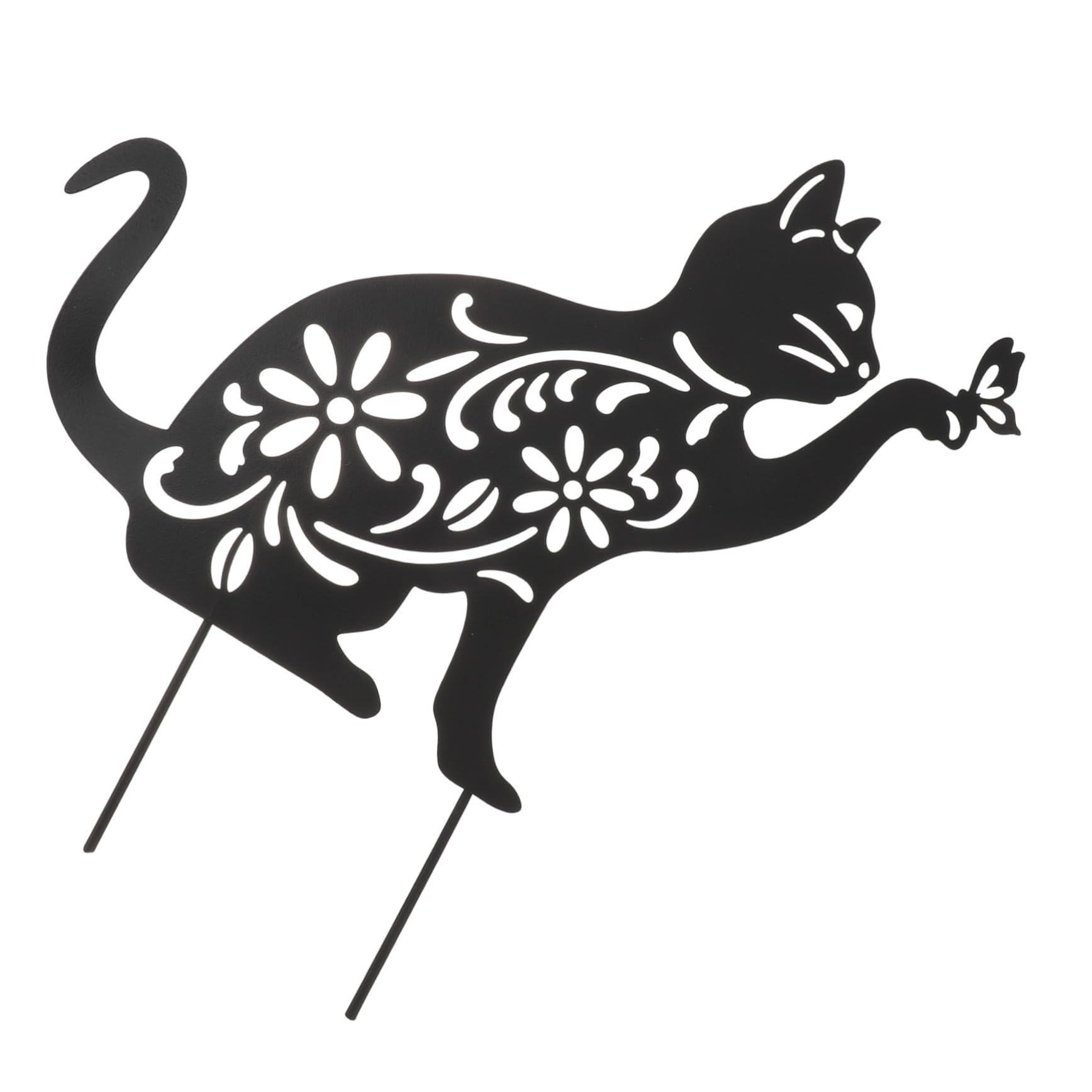 OFFSCH 1Pc Cat Garden Ornament Decorative Art for Outdoor Decor Unique Cat Design Sculpture for Garden and Lawn Decoration