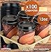 Avant Grub 100 Pack 12 Oz Restaurant Grade Paper Coffee Drinking Cup With Recyclable Dome Lids. Durable, BPA Free Disposable Designer Cups For Hot Drinks At Kiosks, Shops, Cafes