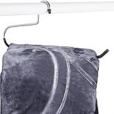 BuyDBest Stainless Steel Heavy Duty Hangers Set of 9 for Blankets and Towels Closet or Bathroom Storage Hangers Heavy Duty Metal Over The Rod Holder for Throws Sheets and Linens