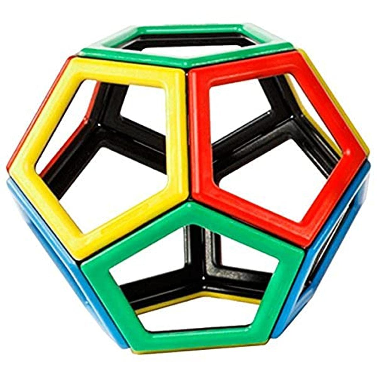 Magnetic Polydron Pentagons - 12 Piece Maths Construction Education Learning Toy