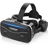 All-in-One Smartphone VR Headset | Built-in Hi-Fi Headphones, 120&deg; Wide FOV, Aspherical Lenses | The Ultimate 3D Movie &amp; Mobile Gaming Kit