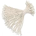 Renashed 7.7" 500 Pcs Cotton Hang Tag String Fasteners for Gifts Luggage Label Attachment Clothing