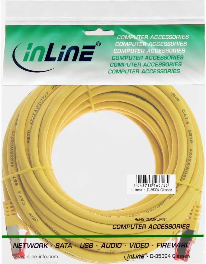 InLine 76110 S/FTP CCA Cat6 Patch Cable 250 MHz PVC - Grey, 10 m - Image 3