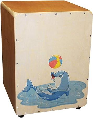 Tambor de caja de percusión cajón Ranura de haya niños Cajón caja de batería extraíble con
