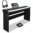 STRICH 88 Keys Weighted Keyboard Piano with Stand & Sustain Pedal, Hammer-Action Digital Piano, Full-size Electric Piano Keyb