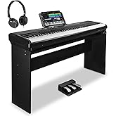 STRICH 88 Keys Weighted Keyboard Piano with Stand & Sustain Pedal, Hammer-Action Digital Piano, Full-size Electric Piano Keyb