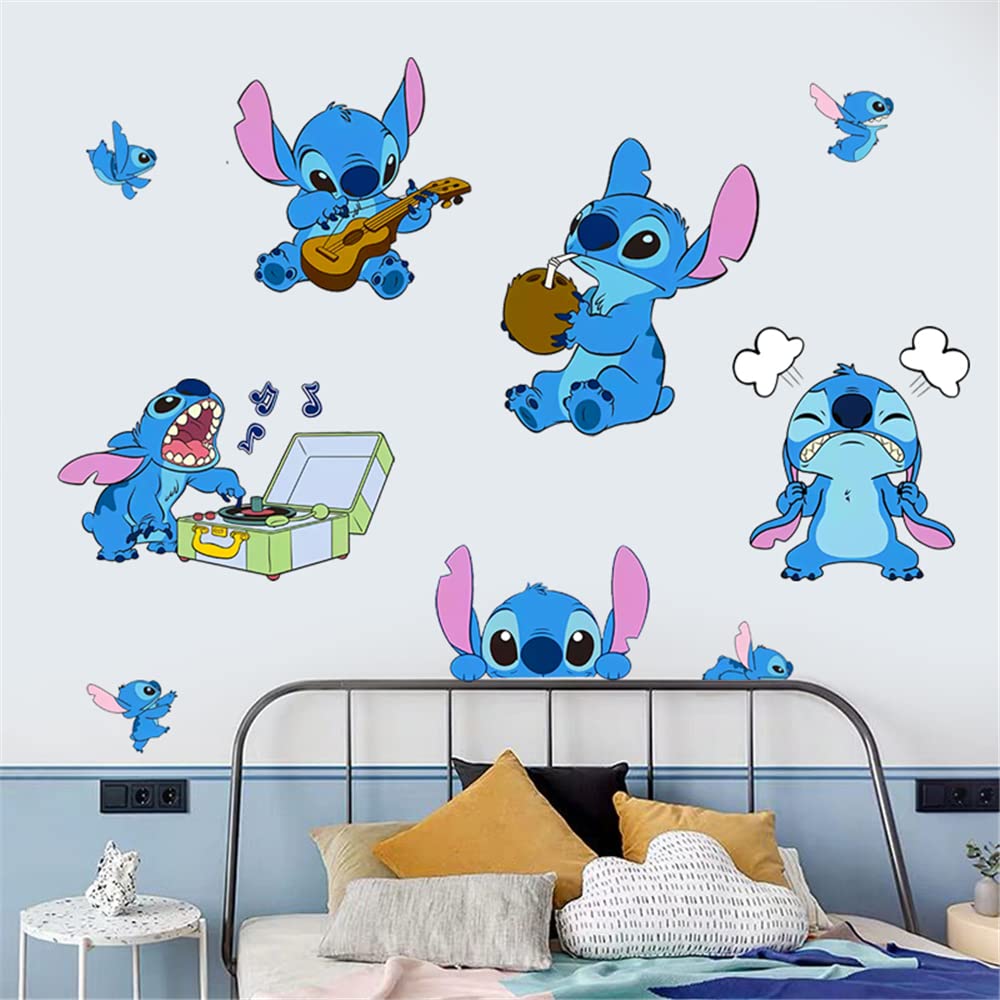 Photo 1 of AOLIGL Lilo and Stitch Wall Stickers Disney Cartoon Wall Decals DIY Peel and Stick Vinyl Wall Decor for Kid Girls Boys Bedroom Living Room House Fun (Size: 17.8×23.7 inch)