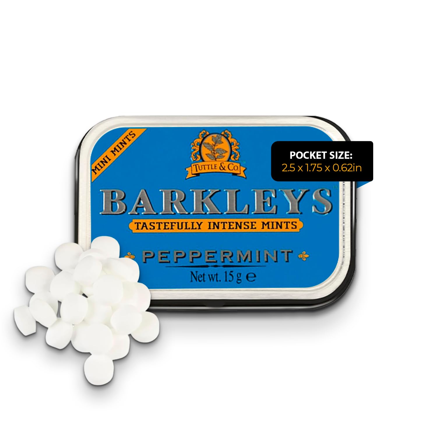 Barkleys Mints Sugar Free Peppermint in Classic Mini Tin 15 g
