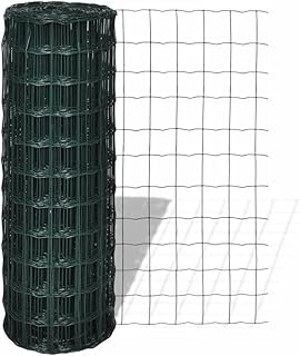 vidaXL Gartenzaun 10x0,8 m Maschendraht Zaunset Drahtzaun Wildzaun Forstzaun