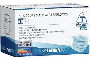 THINKA PROCEDURE MASK WITH EARLOOPS (50pcs) - Medical Mask - Surgical Mask -ASTM Level 1 Mask